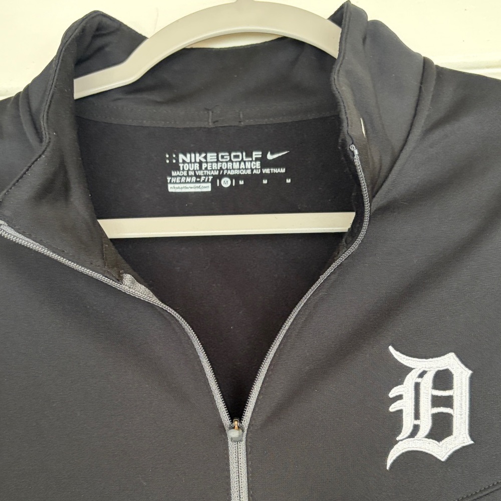 Nike Black Quarter-Zip Pullover with Logo